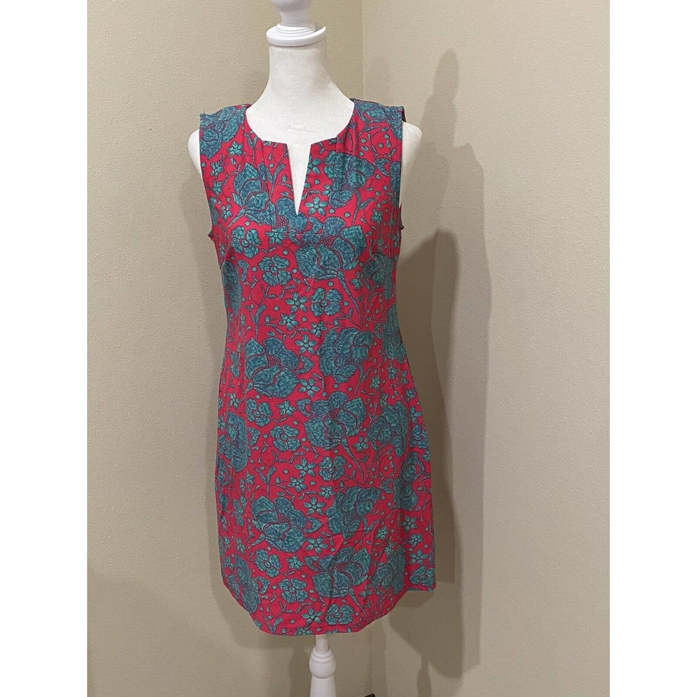 Aryeh Pink Teal Floral Patterned dress small Sleeveless Dress